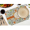 Swirls & Floral Octagon Placemat - Single front (LIFESTYLE) Flatlay