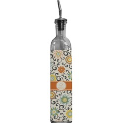 Swirls & Floral Oil Dispenser Bottle (Personalized)