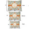 Swirls & Floral Outdoor Dog Beds - SIZE CHART