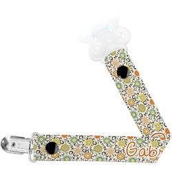 Swirls & Floral Pacifier Clip (Personalized)