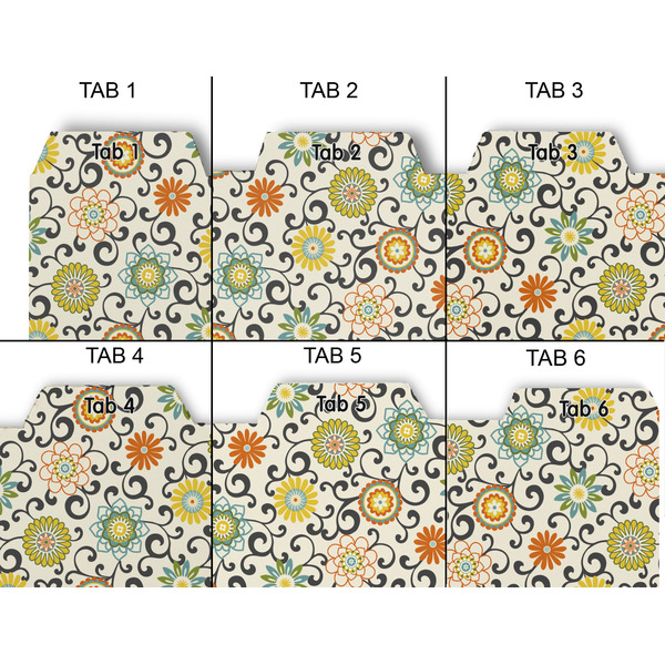 Swirls & Floral Page Dividers - Set of 6 - Approval
