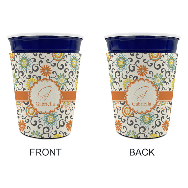 Swirls & Floral Party Cup Sleeves - without bottom - Approval