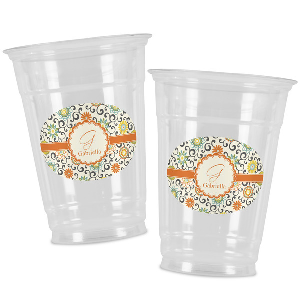 Swirls & Floral Party Cups - 16oz - Alt View