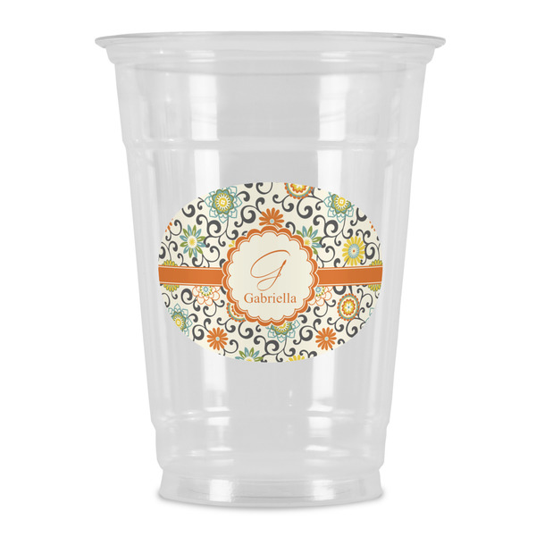 Custom Swirls & Floral Party Cups - 16oz (Personalized)