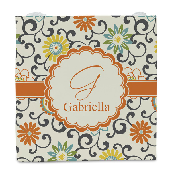 Swirls & Floral Party Favor Gift Bag - Matte - Front