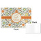 Swirls & Floral Disposable Paper Placemat - Front & Back