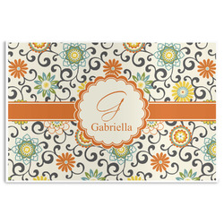 Swirls & Floral Disposable Paper Placemats (Personalized)