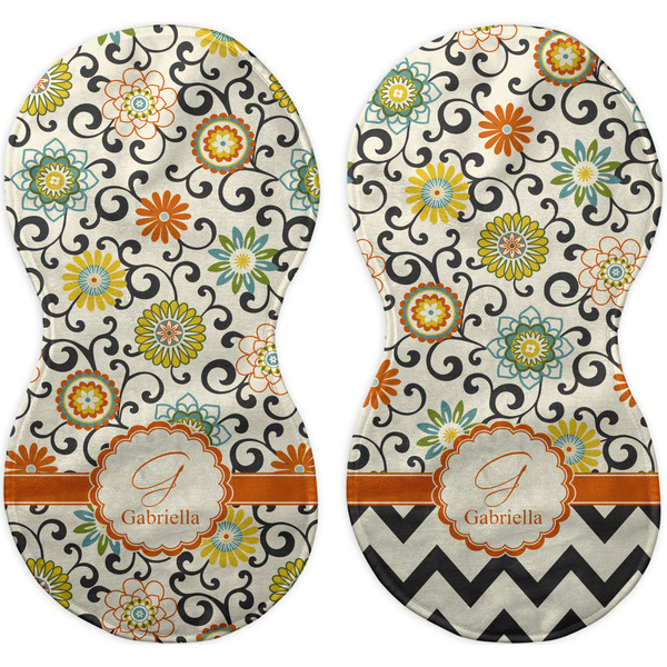 Swirls & Floral Peanut Shaped Burps - Approval