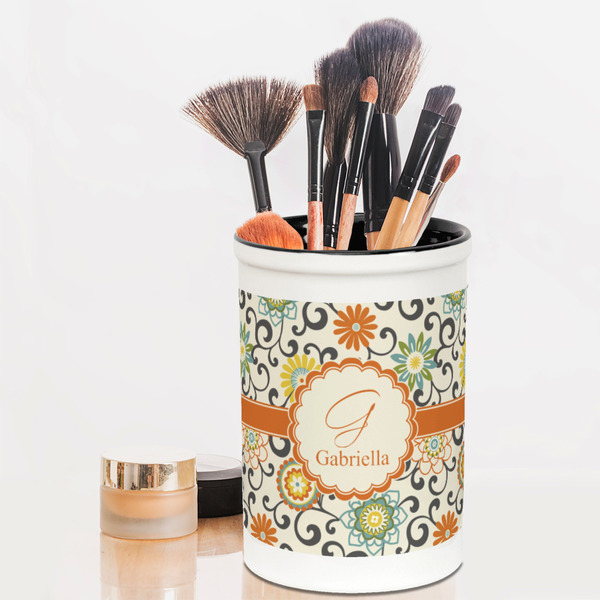 Swirls & Floral Pencil Holder - LIFESTYLE makeup