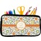 Swirls & Floral Neoprene Pencil Case - Small w/ Name and Initial