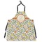 Swirls & Floral Apron Without Pockets w/ Name and Initial