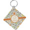 Swirls & Floral Personalized Diamond Key Chain