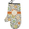 Swirls & Floral Personalized Oven Mitt - Left