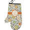 Swirls & Floral Left Oven Mitt (Personalized)