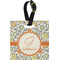 Swirls & Floral Personalized Square Luggage Tag