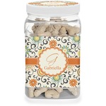Swirls & Floral Dog Treat Jar (Personalized)