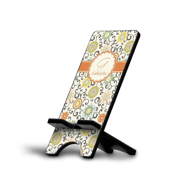 Custom Swirls & Floral Cell Phone Stand (Small) (Personalized)