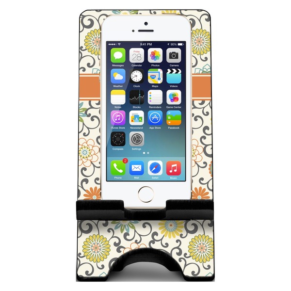 Swirls & Floral Phone Stand w/ Phone