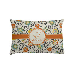 Swirls & Floral Pillow Case - Standard (Personalized)