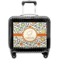 Swirls & Floral Pilot / Flight Suitcase (Personalized)