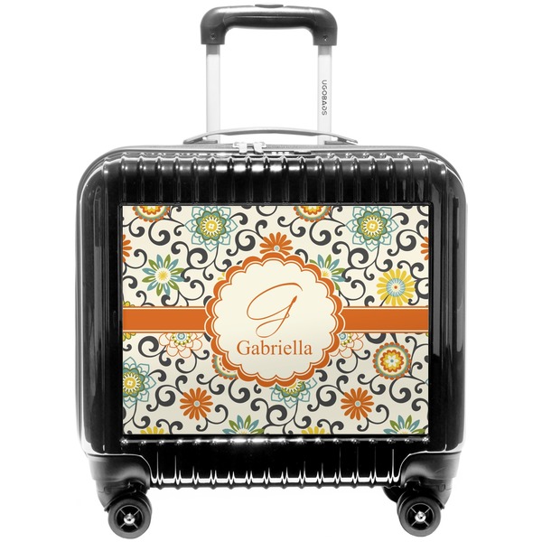 Custom Swirls & Floral Pilot / Flight Suitcase (Personalized)