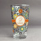 Swirls & Floral Pint Glass - Full Fill w Transparency - Front/Main