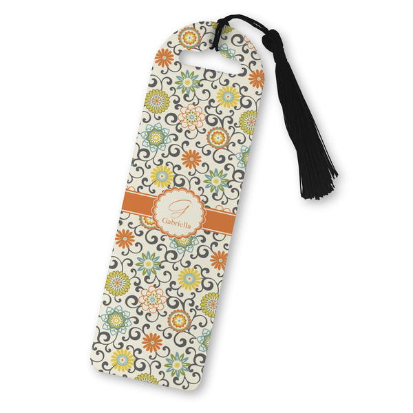 Custom Swirls & Floral Plastic Bookmark (Personalized)