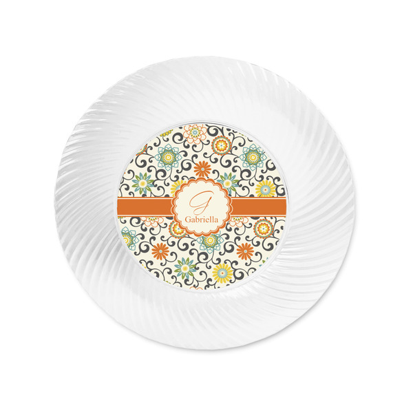 Swirls & Floral Plastic Party Appetizer & Dessert Plates - Approval