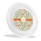 Swirls & Floral Plastic Party Dinner Plates - Main/Front