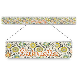 Swirls & Floral Plastic Ruler - 12" (Personalized)