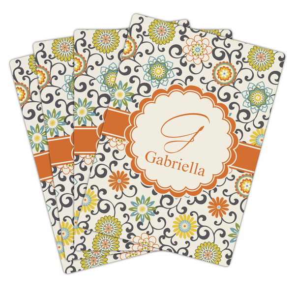 Swirls & Floral Playing Cards - Hand Back View