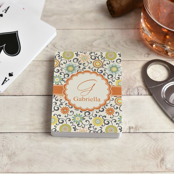 Swirls & Floral Playing Cards - In Context