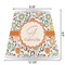 Swirls & Floral Poly Film Empire Lampshade - Dimensions