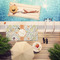 Swirls & Floral Pool Towel Lifestyle
