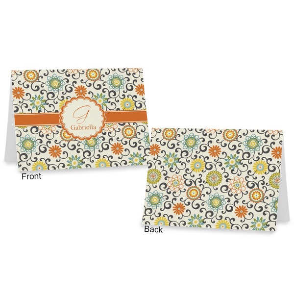 Swirls & Floral Postcard - Front and Back
