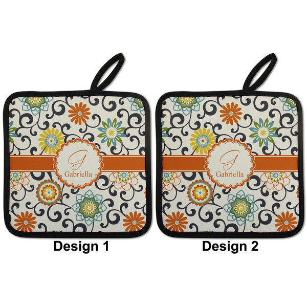 Swirls & Floral Pot Holders - Set of 2 APPROVAL