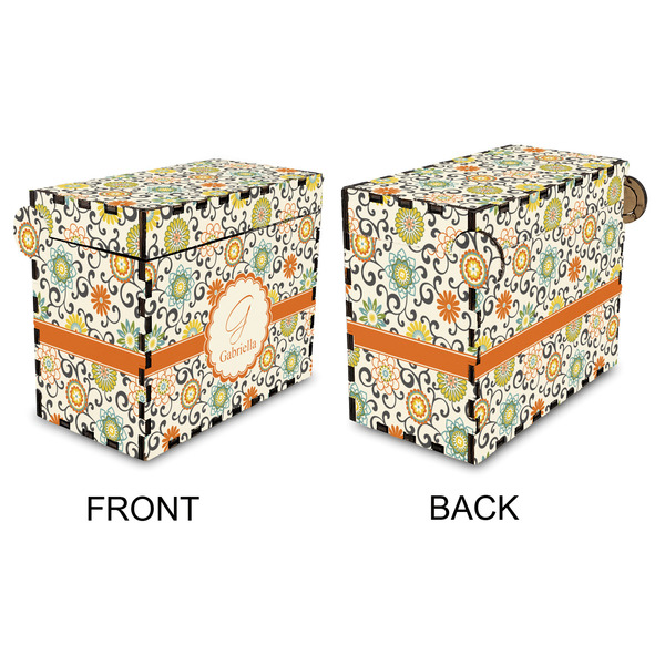 Swirls & Floral Recipe Box - Full Color - Approval