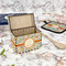 Swirls & Floral Recipe Box - Full Color - In Context