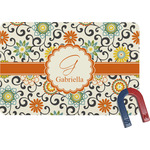 Swirls & Floral Rectangular Fridge Magnet (Personalized)