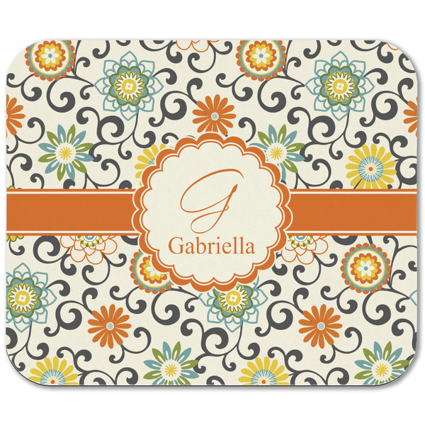 Swirls & Floral Rectangular Mouse Pad - APPROVAL