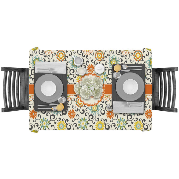 Swirls & Floral Rectangular Tablecloths - LIFESTYLE