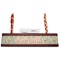 Swirls & Floral Red Mahogany Nameplates with Business Card Holder - Straight