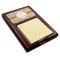 Swirls & Floral Red Mahogany Sticky Note Holder - Angle