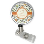 Swirls & Floral Retractable Badge Reel (Personalized)
