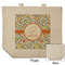 Swirls & Floral Reusable Cotton Grocery Bag - Front & Back View