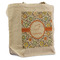 Swirls & Floral Reusable Cotton Grocery Bag - Front View
