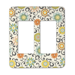 Swirls & Floral Rocker Style Light Switch Cover - Two Switch