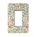 Swirls & Floral Rocker Style Light Switch Cover - Single Switch