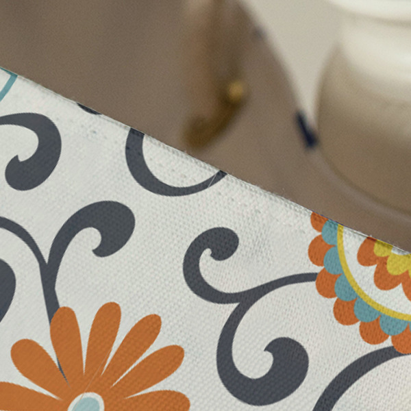 Swirls & Floral Large Rope Tote - Close Up View