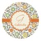 Swirls & Floral Round Decal - XLarge (Personalized)